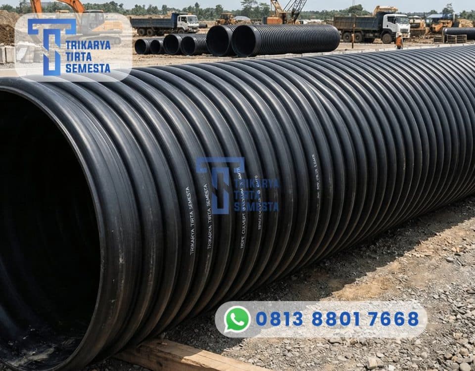 Culvert pipe HDPE, pipa gorong-gorong HDPE, jual pipa HDPE, keunggulan pipa HDPE, pipa drainase HDPE.